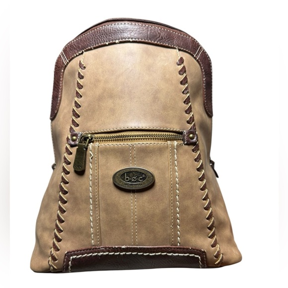 b.o.c. Brown Backpack Western Stitch Detail - Picture 1 of 4